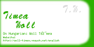 timea woll business card